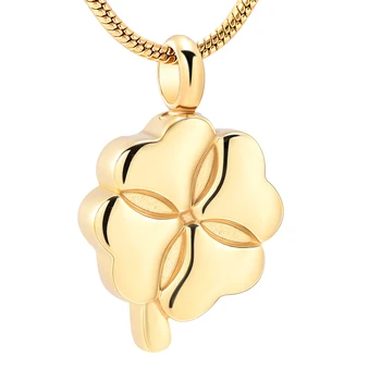 

Four Leaf Clover Memorial Urn Necklace Stainless Steel Keepsake Cremation Pendant Jewelry for Ashes