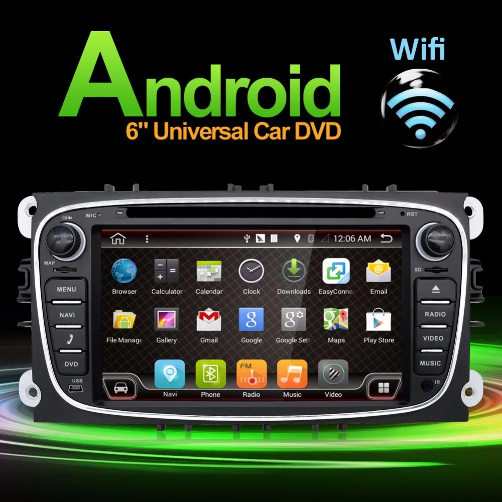 2 Din Android 6.0 Car dvd gps player car stereo radio for Ford Mondeo Focus built in GPS CAMERA PARKING +Wifi+Bluetooth+USB+SD