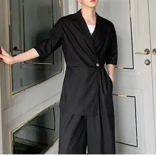 Новые мужские комбинезоны одежда британская Мужская мода широкие брюки подиумный показ сценические простые комбинезоны