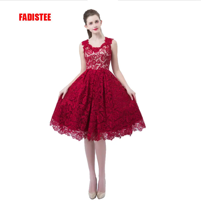 FADISTEE Elegant evening prom party Dresses Robe De Mariage tea-length Lace style dresses Vestido de Noiva Casamento