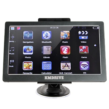 

KMDRIVE 7 inch Capacitive Touch Car/Truck GPS Navigation Sat Nav AV-IN Bluetooth 256 RAM/8GB Bundle Free New Maps