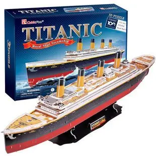 

Candice guo! puzzle toy updated version CubicFun 3D paper model jigsaw game luxurious Titanic royal mail steamship gift 1pc