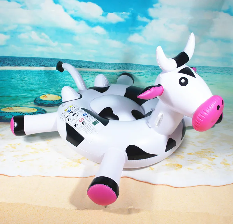 Swimming ring pool vison water park party toys air Cow bossy ox bull piscina float accessories tube Beach sillon inflable (4)