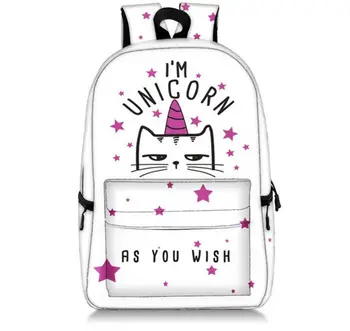 

I am Unicorn Students Backpack Cartoon Panda Children School Bags Backpack for Teenager Girls Book Bag Women Laptop Backpack