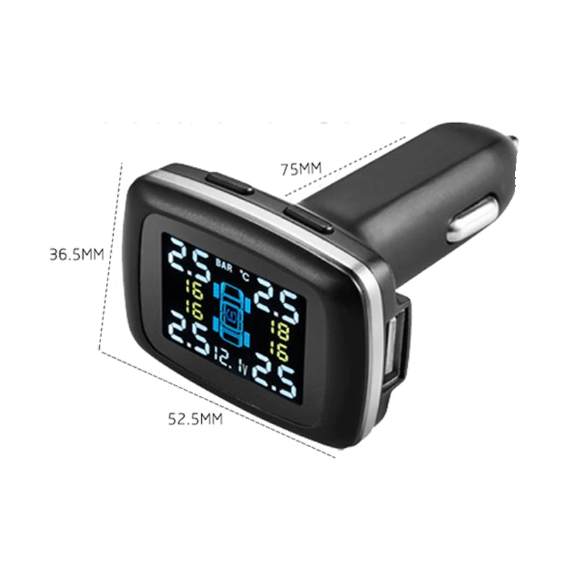 Умная TPMS Профессиональная беспроводная 12 В цифровая система контроля давления в