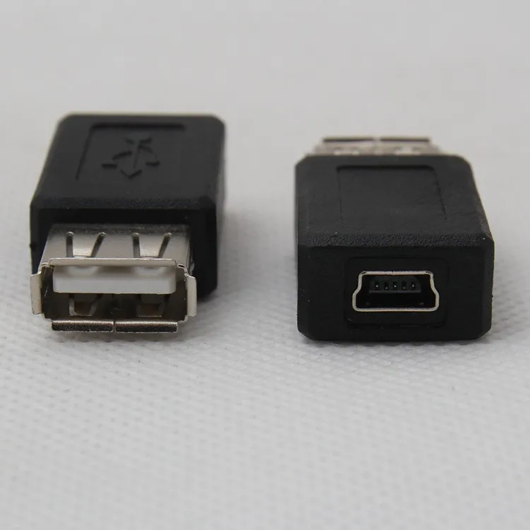 50 шт./лот USB 2,0 Тип Женский к mini usb 5pin переходник с внутренней резьбой A to Mini B