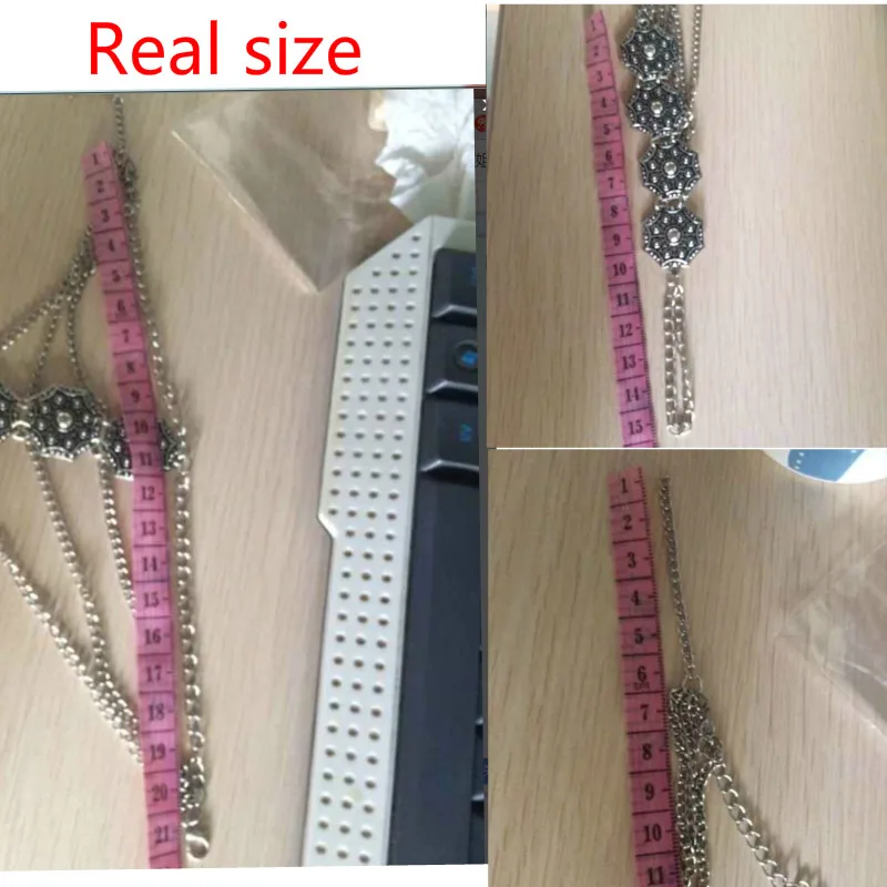 Women Fashion Bracelet Bohemian Vintage Carved Flower Finge Multilayer Tassel Gossip Pattern