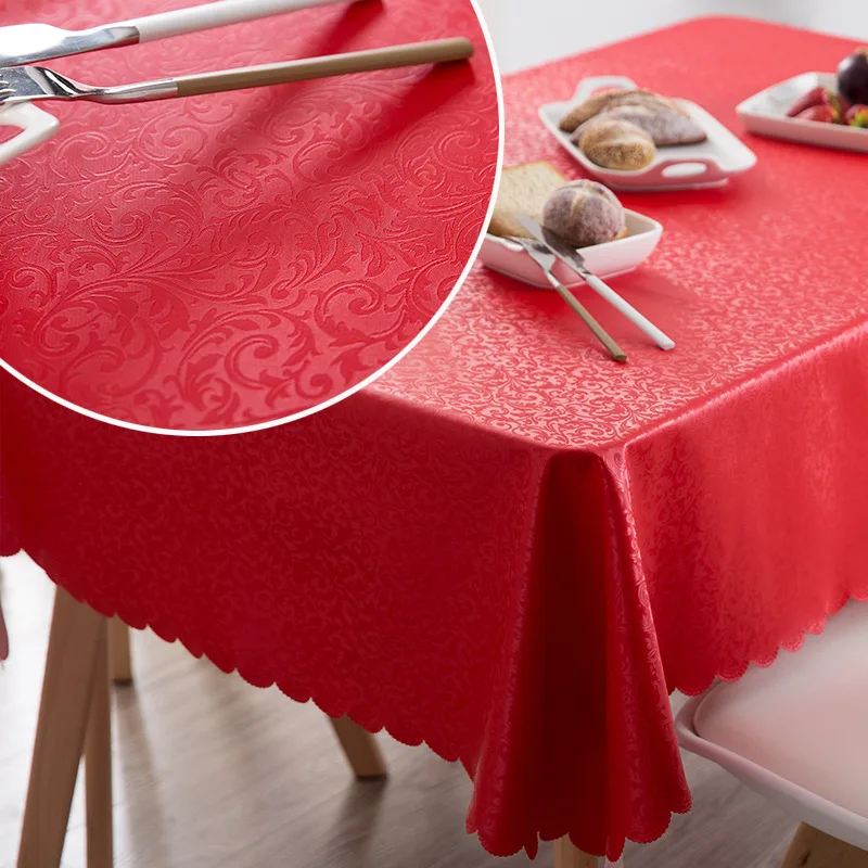 

1-Piece PVC Oilproof Tablecloth Waterproof Table Cloth for Dining Table Rectangle Table Cover Round Tablecloths