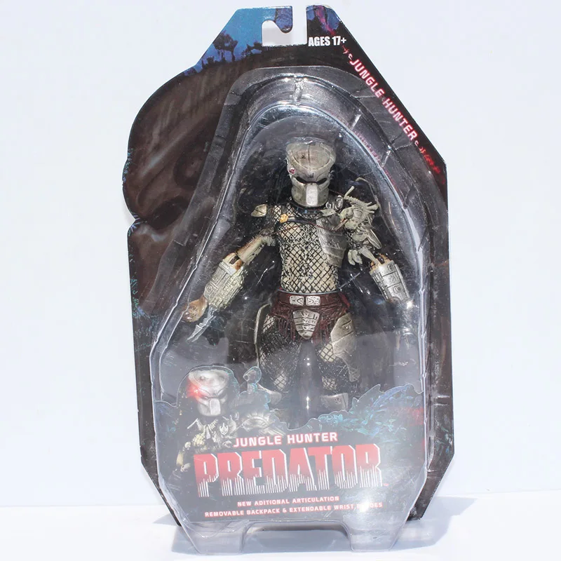 Розничная 1 шт. NECA 25th anniversary классическая фигура Хищника Хищник джунгли Охотник ПВХ фигурка модель игрушки " 20 см - Цвет: Черный