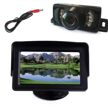 

Hot Sale Waterproof Car Rear View Backup for parking car mirror Camera+4.3inch LCD Color Display Car Screen Car Reverse Monitor