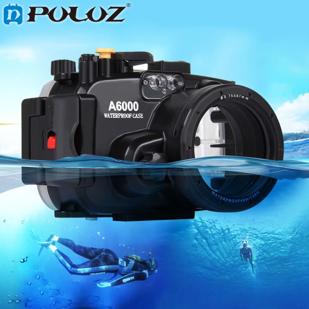 PULUZ 40 м 1560 дюйма 130 футов глубина для подводного плавания дайвинга чехол водонепроницаемый камера сумка корпус чехол для sony A6000