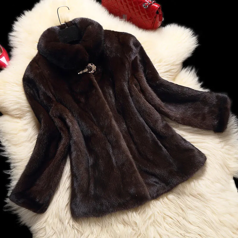 Water Mink Coat The Whole Mink Female Fur Coat Short Paragraph Mink Hair In The Elderly To