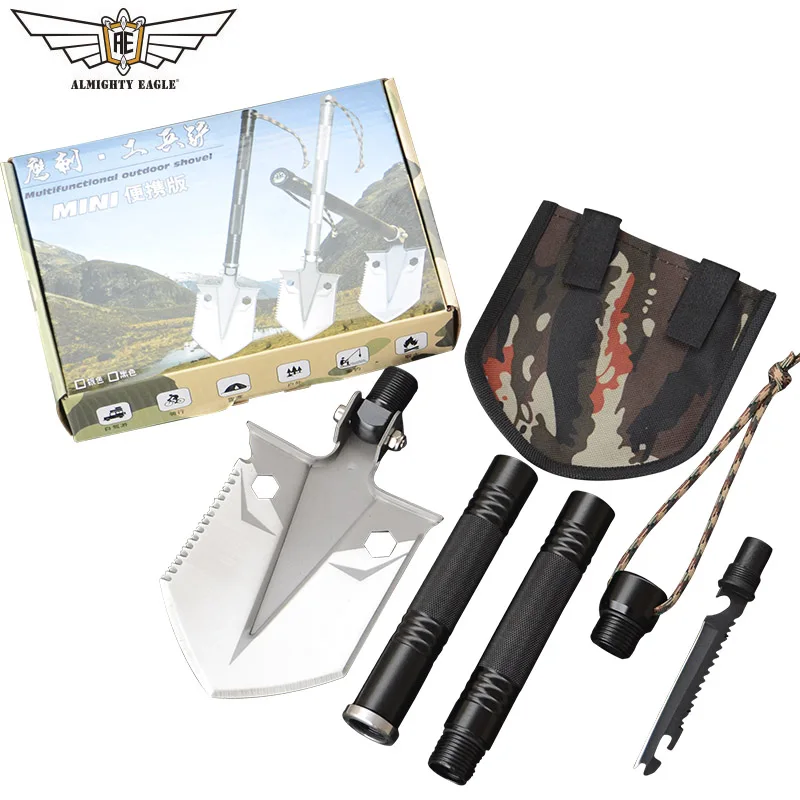 ALMIGHTY EAGLE Outdoor MINI multifunctional shovel survival Tactical tool folding shovel Camping Hunting Women self-defense - Image 6