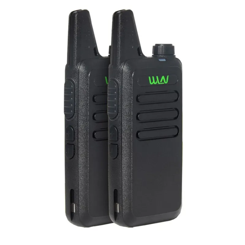 2 шт. WLN KD-C1/KD-C2Walkie рация UHF 400-470 МГц 5 Вт Мощность 16 каналов Kaili мини портативный приемопередатчик C1 двухстороннее радио C2 - Цвет: Черный