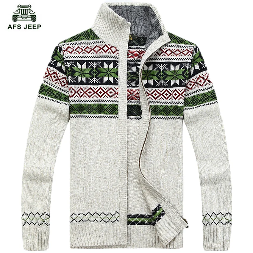 free shipping AFS JEEP mens Cardigans Sweaters Men Winter