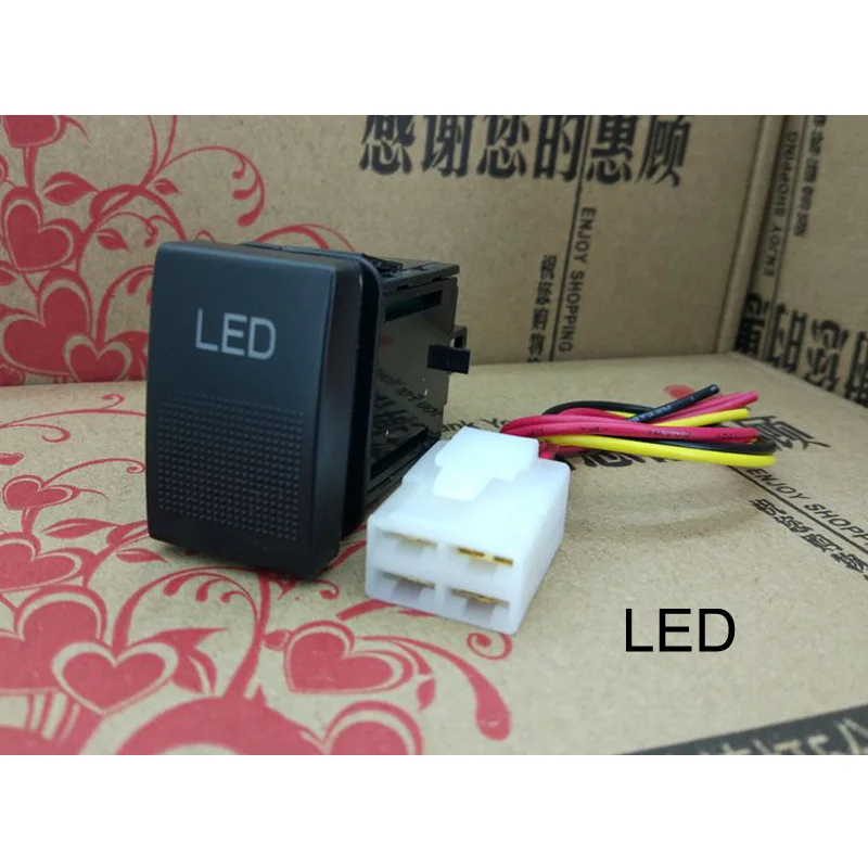 

Fog Light LED Front Camera Recorder Monitor Radar Parking Sensor Tail Gate Car Switch Button with wire For Great Wall wingle 6