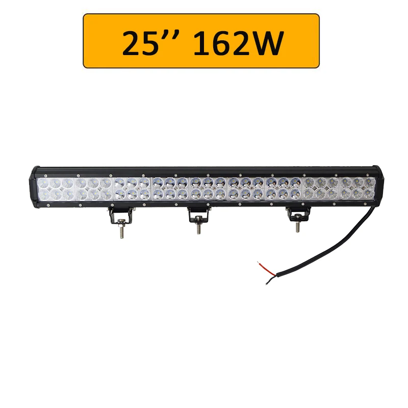 25in 162W no wiring Auxtings 1" 22" 20 дюймов 12 в 24 В внедорожный светодиодный светильник, комбинированный точечный прожектор 2" 126 Вт светодиодный рабочий светильник для джипа автомобиля 4WD грузовика внедорожника ATV - Цвет: 25in 162W no wiring