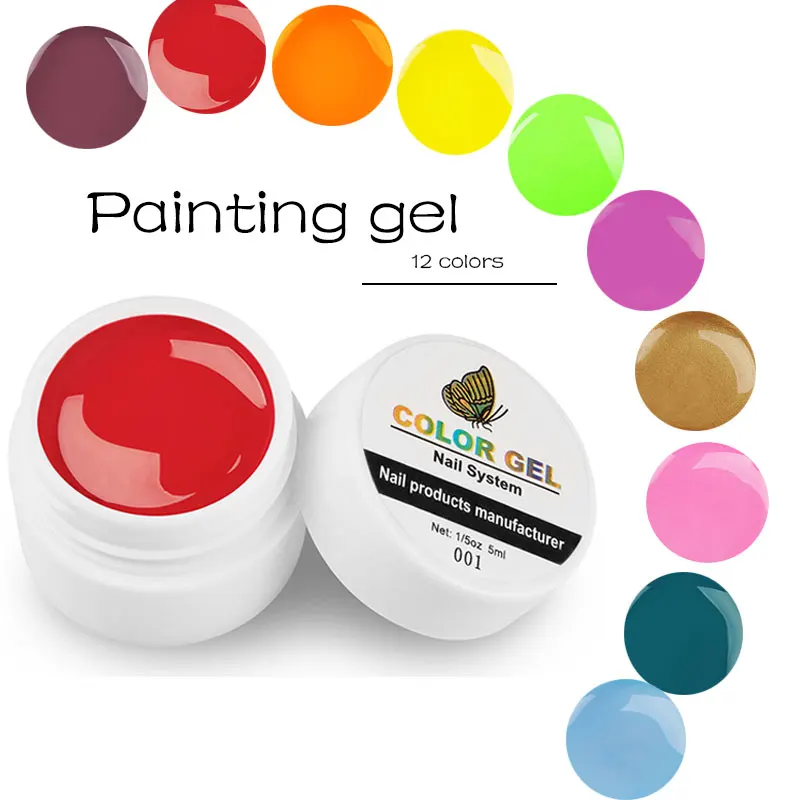 

Lghzlink Rainbow Red Painting Gel Vernis Semi Permanant UV Gel Lak UV LED Gel Polish Manicure Gel Lacquer Need Base Top Coat