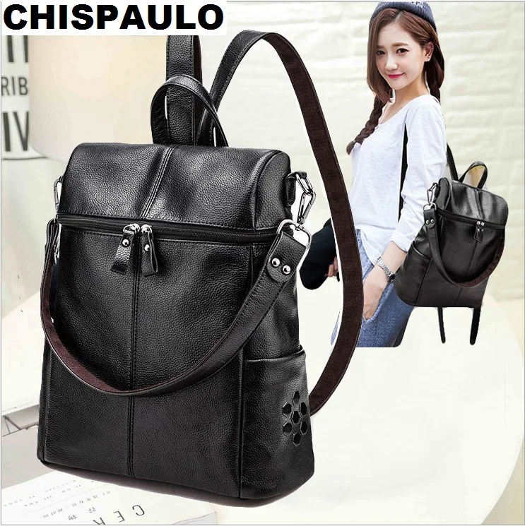 

Designe Women's Backpacks Genuine Leather Female Backpack Women Schoolbag For Girls Large Capacity Shoulder Travel Mochila N036