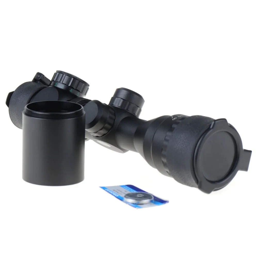  WIPSON 2-6X32 Adjustable Hunting Green Red Dot Illuminated Tactical Riflescope Reticle Optical Sigh