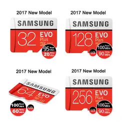 micro sd Samsung Micro SD карты памяти 32 ГБ 64gb128gb 256 г Evo + EVO Plus Class10 TF карты C10 memoria SDXC UHS-I U1U3 для мобильного телефона карта памяти