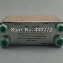 Пластинчатый чиллер из нержавеющей сусла, пластинчатый теплообменник-40 пластин, пивоваренный чиллер, 1/" Мужской NPT X 3/4" Мужской Садовый шланг с резьбой