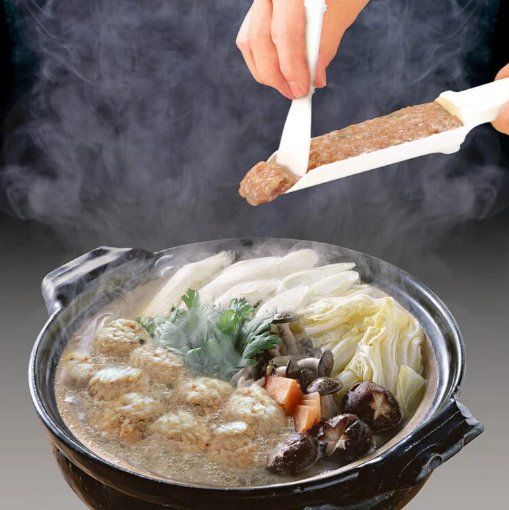 

1 Set Meat Ball Maker Food -Grade Plastic Convenient Meat Ball Mold Home DIY Useful Pattie Meatball Fish Ball Set