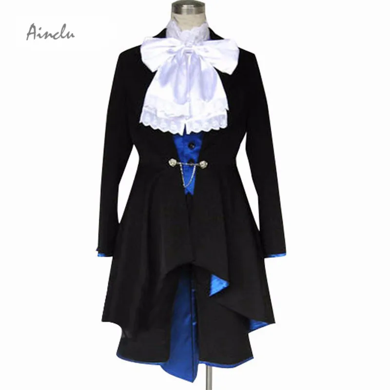 Ainclu Kuroshitsuji Ciel Phantomhive взрослый Косплей Костюм Черный Дворецкий Косплей костюм на Хэллоуин