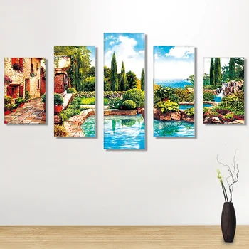 

Scenic Full drill Diamond Embroidery Seaside villa 5D DIY diamond painting Swimming pool Cross Stitch Multi-picture Home decor