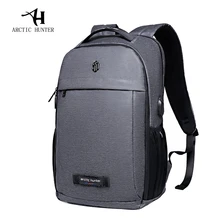 Бренд ARCTIC HUNTER, 17 дюймов, рюкзак для ноутбука, usb зарядка, повседневный стиль, водонепроницаемые сумки для мужчин, анти вор, многофункциональный мужской рюкзак