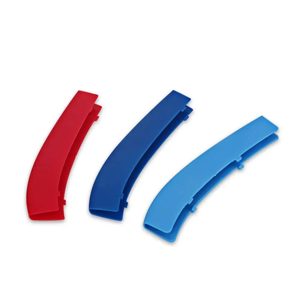 

Automotive mid-mesh stripe grille Insert tri-color trim