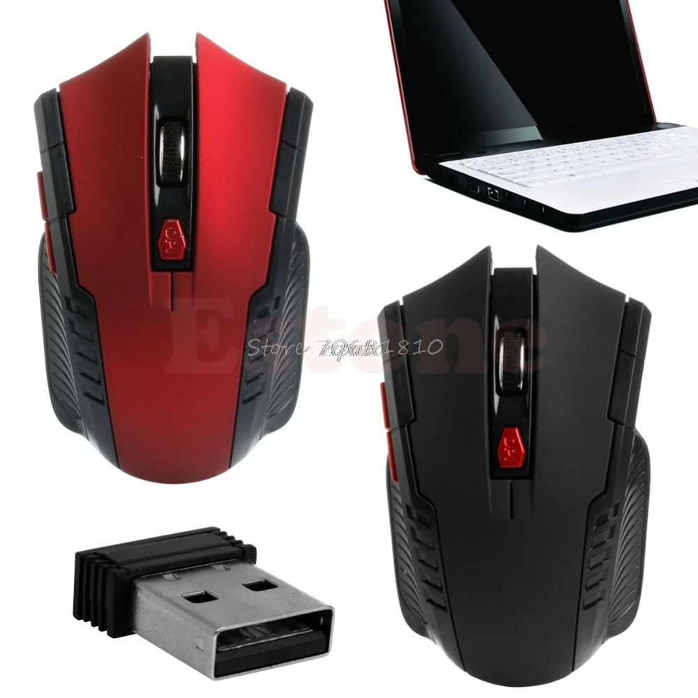 2 4GHz 2400DPI Wireless font b Gaming b font Mouse Mice USB Receiver For PC font