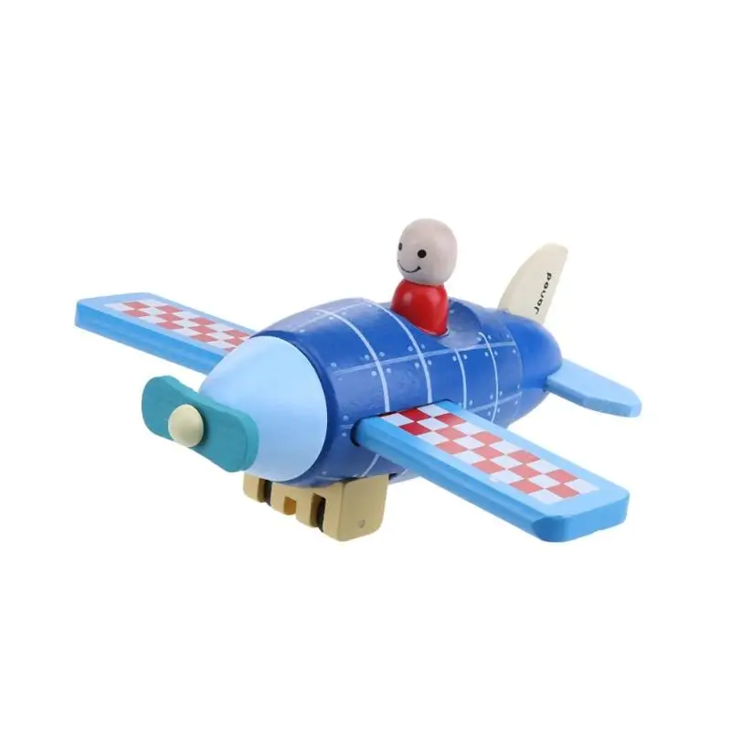 Магнитная разборка сборка модели деревянные игрушки детские развивающие игрушки подарок - Цвет: Синий