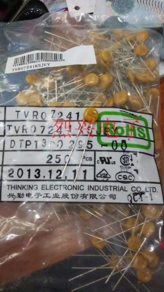 Original New 20PCS/ TVR07241KS 7D241K TVR07241 7MM 240V|varistor 240v ...