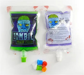 

500pcs 250ml Transparent Clear Medical PVC Material Reusable Blood Energy Drink Bag Halloween Vampire Pouch Props