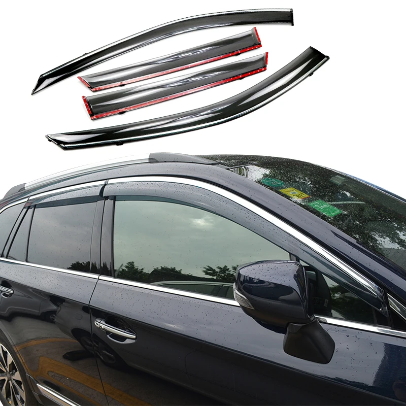 

Car Styling Accessories 4pcs Plastic Window Visor Vent Rain Sun Shield Guard Shade For Subaru Outback 2015-2018