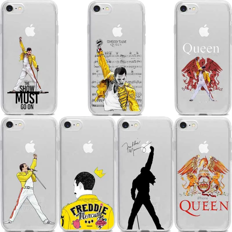 Freddie Mercury Rainha banda Qualidade Роскошный чехол для телефона para iPhone 8 7 6 5 4 Plus X XS max 11 11pro силиконовый чехол