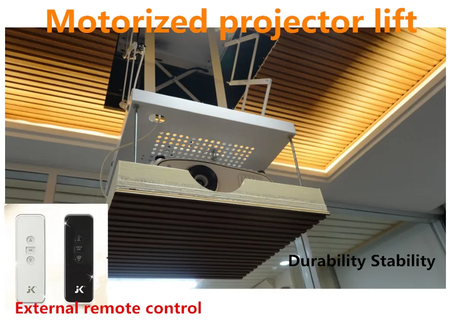 JingKe Моторизованный Лифт Проектора S300 высота подъема удлиненные 300 см загрузки Ёмкость 50 кг легкая инсталляция монтаж проектора