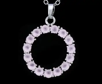 EMMAYA, модное серебряное ожерелье, Круглый двойной круг, подвеска, длинная цепочка, ожерелье с австрийскими фианитами для женщин - Окраска металла: pink