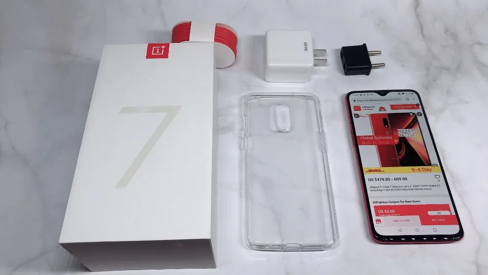 Смартфон Oneplus 7 6,2 ''2340*1080 P Android 9 Snapdragon 855 8G ram 256G rom мобильный телефон