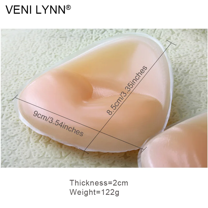 VENI LYNN 122 г/пара мягкий силиконовый треугольный бюстгальтер подушечки для