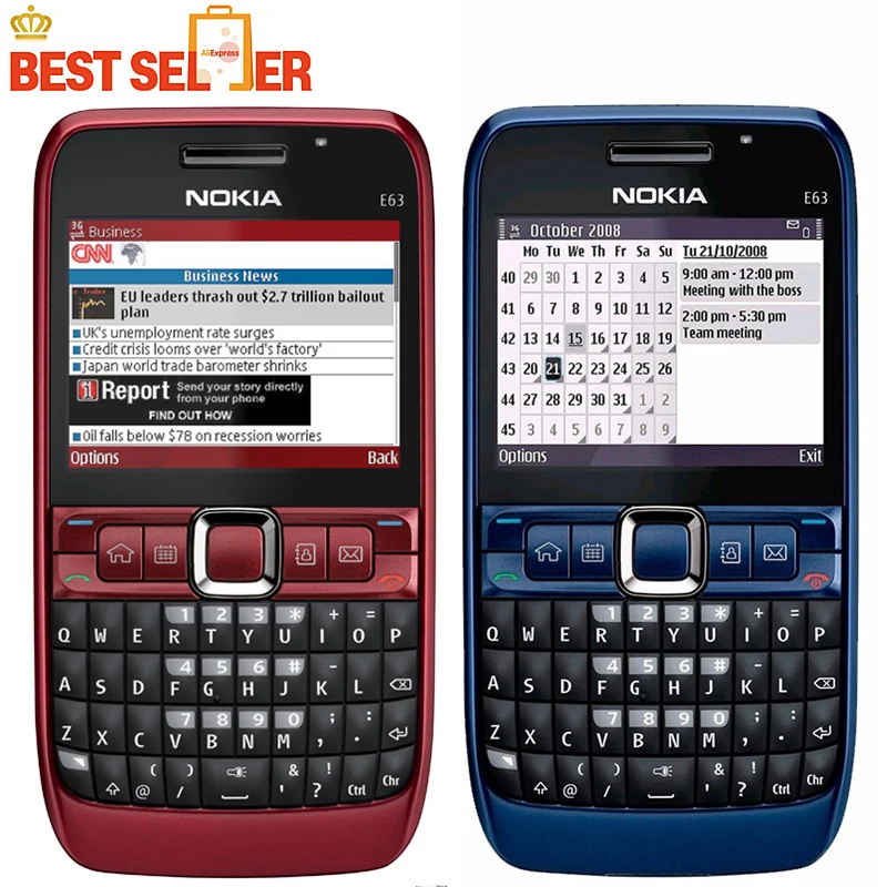 Original phone E63 QWERTY Keyboard Mobile Phone Bluetooth 