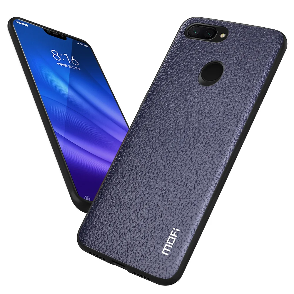 MOFi чехол для телефона для Xiaomi mi 8 Lite задняя крышка из искусственной кожи корпус для Xiaomi mi 8 Youth Conque для mi 8X Capa