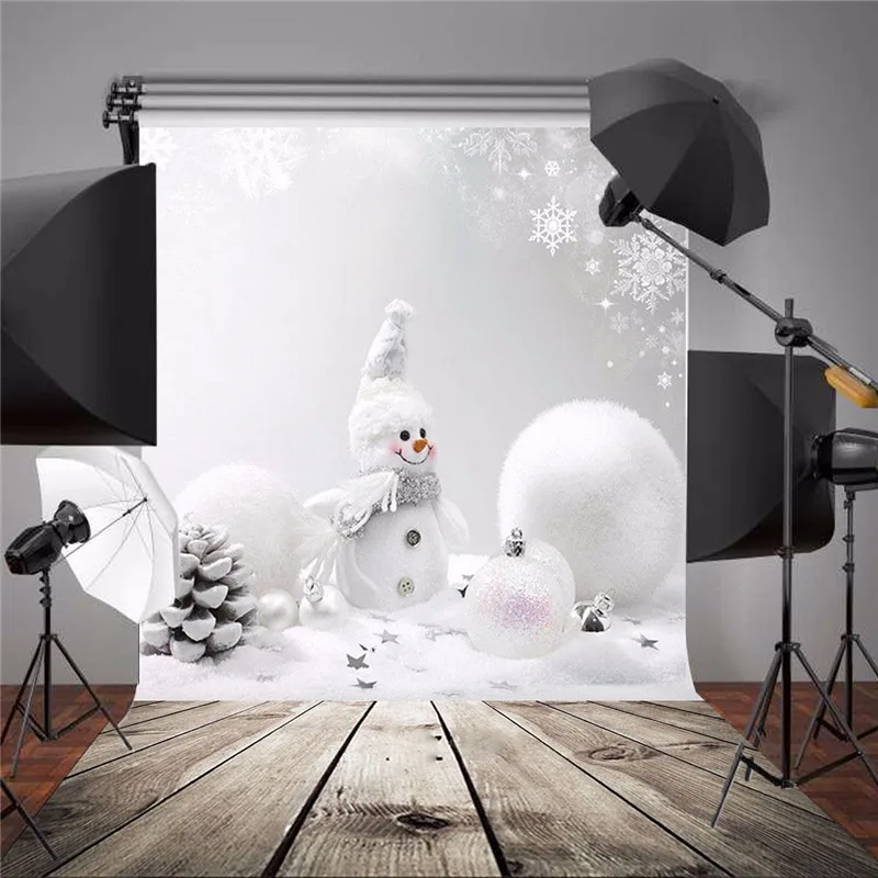 3x5ft Виниловый фон для фотосъемки Рождественский Снеговик фотофоны студийной