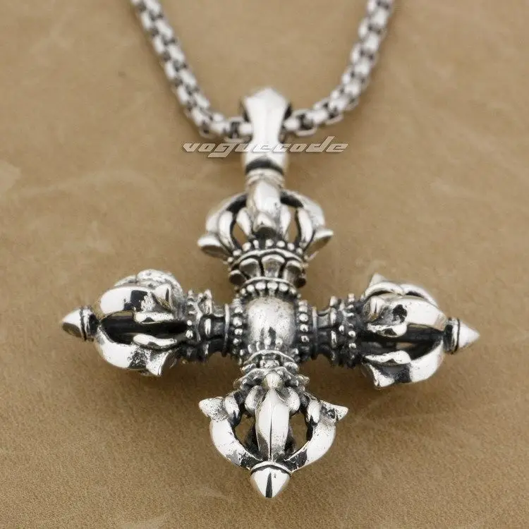 COSUMOSU Tibetan Double Vaja Doje 925 Steling Silve