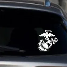 2 шт. морской корпус-Орел глобус и якорь серебристый металлик USMC высечки автомобиля Наклейка в виде окна стикер 6 ''(белый