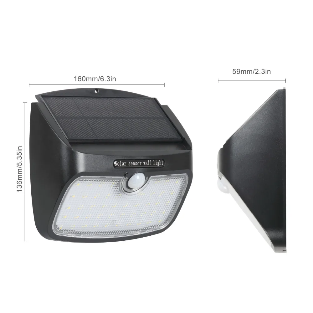 Solar ao ar Sensor de Movimento do Painel Decoração da Lâmpada Solares para Jardim de Segurança T-sunrise Holofotes Livre Solar Separado Wih 48 Levou Luzes 8 48 LEVOU Decoração Da Lâmpada Luzes Solares para Jardim de Segurança