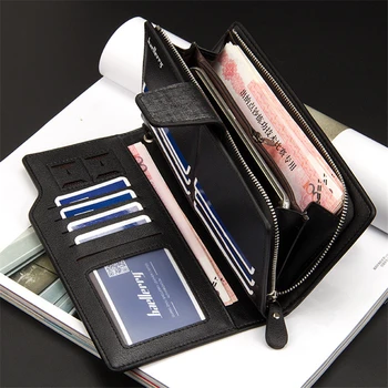 

2019 Long Wallet Design PU Leather Bag New Fashion Cash Wallet Card Holder Coin Purse Clutch Men HandBag for Men Gift