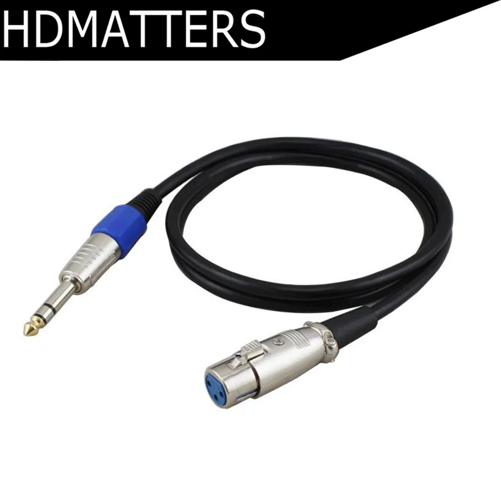 

New arrival Short 3P XLR Male Jack to 1/4" 6.35mm Female Plug Stereo Microphone Adapter Cable up to 1.5M 1.0M 0.3M for speaker