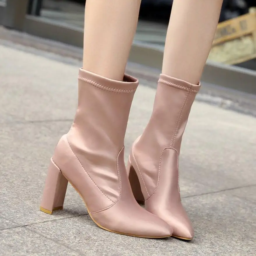 trendy high heel boots